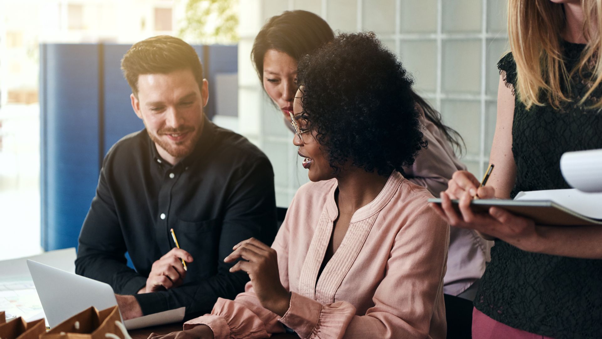 Blue Green Minimalist Photo Landscape Motivation Desktop Wallpaper